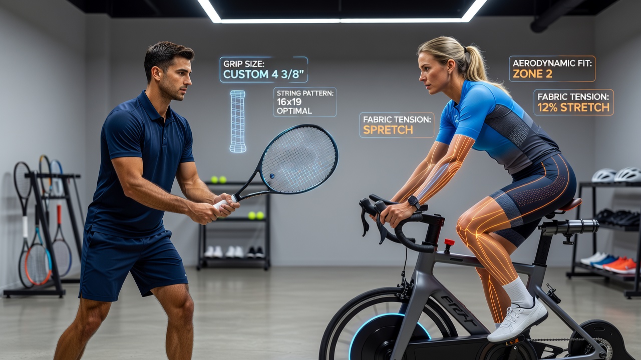 Augmented reality visualization guiding cycling apparel fit adjustments