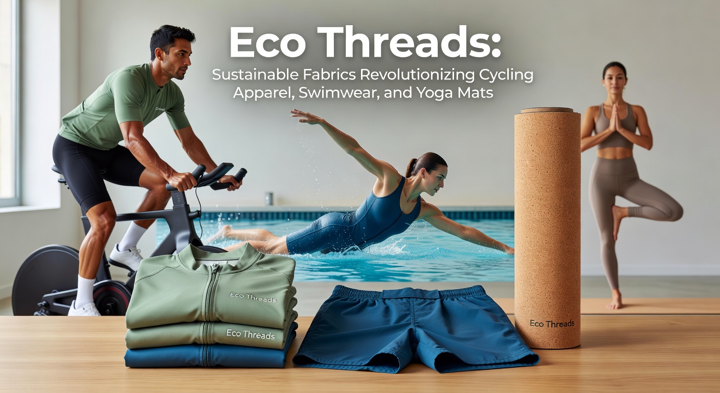 Close-up of a cyclist wearing a sleek jersey made from recycled ocean plastic fabrics, highlighting vibrant colors and breathable texture under sunlight