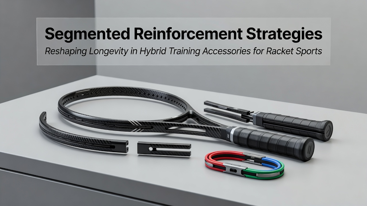 Close-up view of segmented reinforcement zones in aquatic and field hybrid accessories