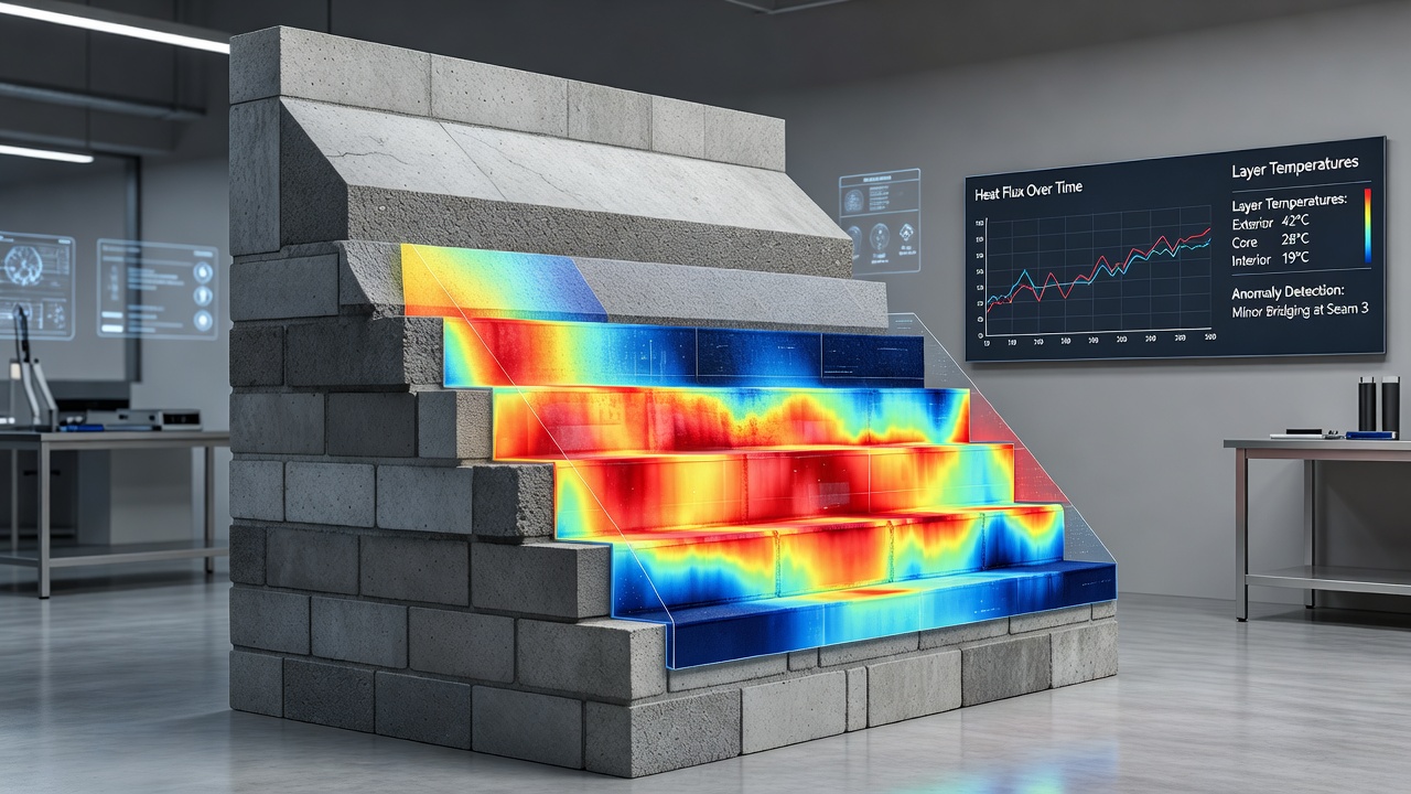 Detailed thermal map of protective accessories highlighting heat flow through layered materials in high-intensity training
